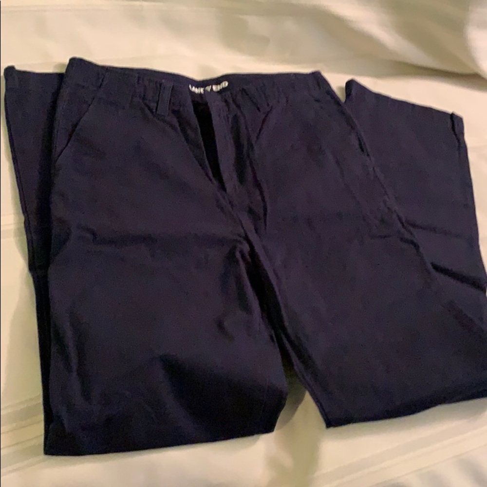 Boys sz 14 Lands End iron knee cadet pant navy